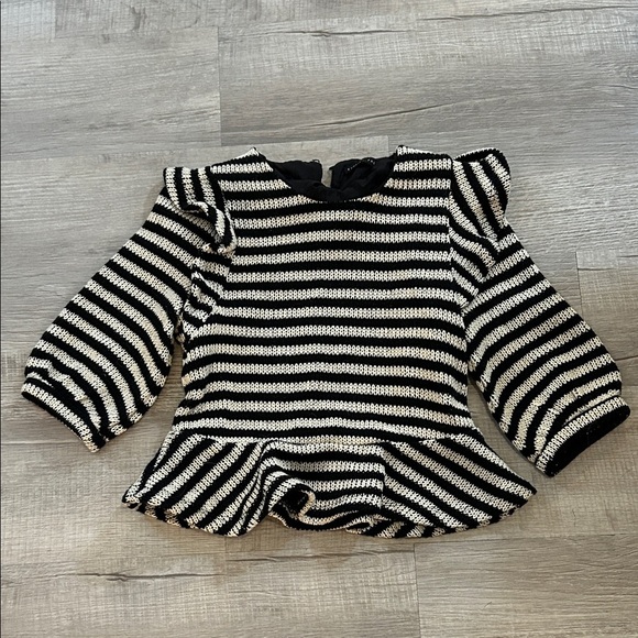 English Factory Striped Black and White Knit Top Sweater Size XS - Picture 2 of 8